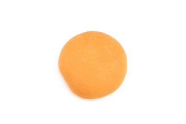 Beyaz arkaplanda izole edilmiş hamburger ekmeği. 