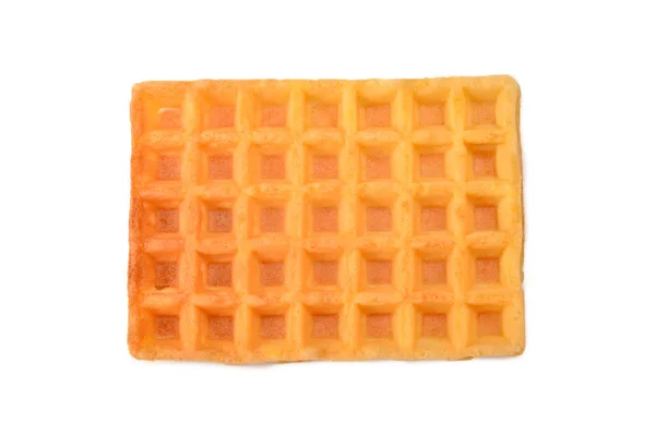 Belgian waffle isolated on white background. — Stock Photo, Image