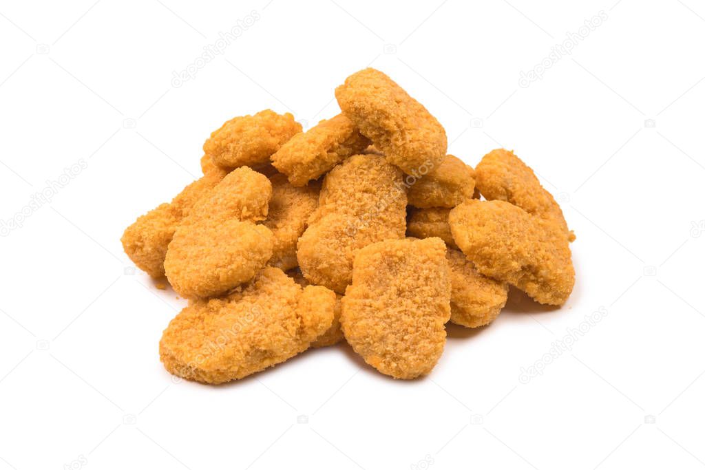 Nuggets isolated on a white background.