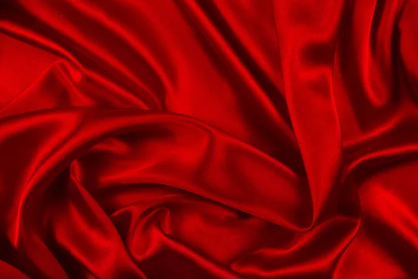 红色丝绸或绸豪华织物纹理可用作抽象背面 — 图库照片