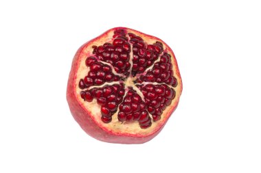 Beyaz arkaplanda izole edilmiş tatlı nar. 