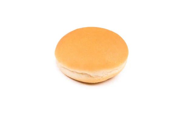 Beyaz arkaplanda izole edilmiş hamburger ekmeği. — Stok fotoğraf