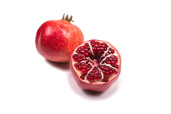 Sweet pomegranate isolated on white background. — Stock Photo, Image