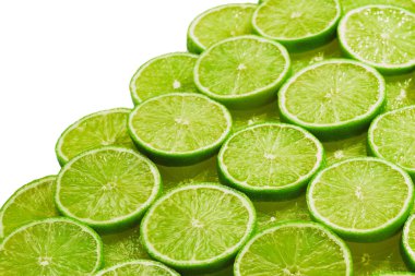 Arkaplan olarak taze limon dilimleri. 