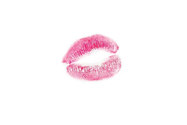 Woman kiss isolated on white background. — Stock Photo, Image