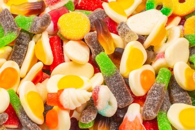 Çeşit çeşit şekerleme. Üst Manzara. Jöleli şekerler.