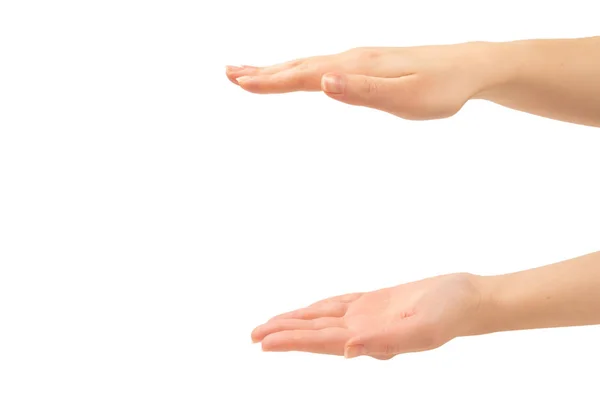 Χέρι γυναίκας απομονωμένο σε λευκό — Φωτογραφία Αρχείου