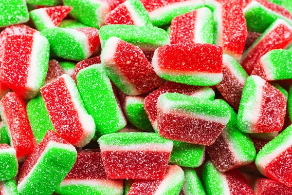 Watermeloen gelei snoepjes. Lekkere kauwsnoepjes. — Stockfoto