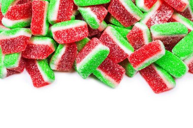 Karpuz jöleli şekerler. Lezzetli çiğneme şekeri. 