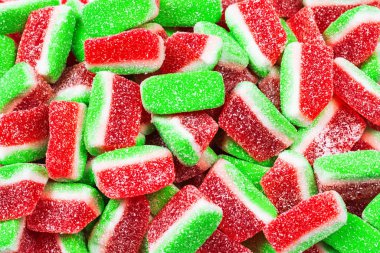 Karpuz jöleli şekerler. Lezzetli çiğneme şekeri. 