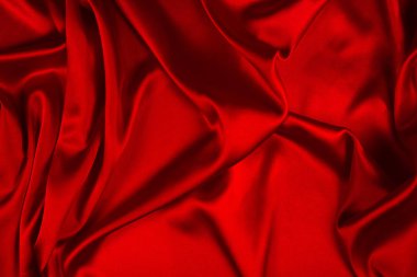 Kırmızı ipek veya sadan lüks kumaş doku soyut geri olarak kullanabilirsiniz