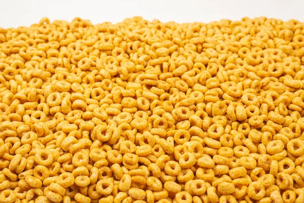 Corn-flakes sfondo e consistenza. Vista dall'alto. — Foto Stock