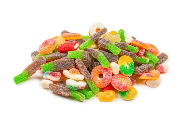 Assorted gummy candies. Top view. Jelly  sweets. — Stock Photo, Image