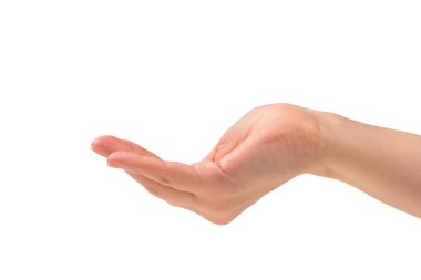 Kadın elleri bir şey ister ya da ister.