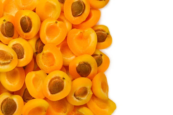 Ώριμα ζουμερά πορτοκαλί βερίκοκα φέτες φόντο φρούτων. — Φωτογραφία Αρχείου