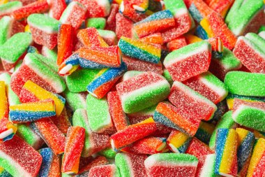 Çeşit çeşit şekerleme. Üst Manzara. Jöleli şekerler. 