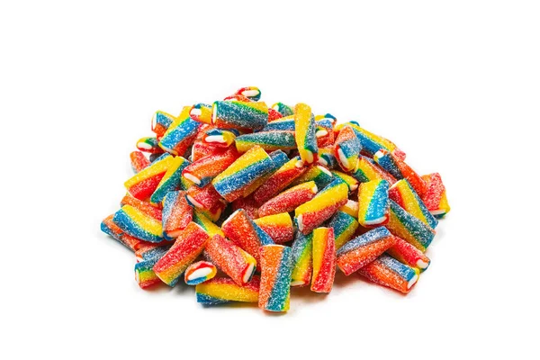 Colorful Tubes Jelly Candies Top View — Stock Photo, Image