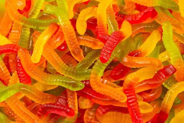 Sulu Renkli Jöleli Şekerler Şekerleme Yılanlar — Stok fotoğraf