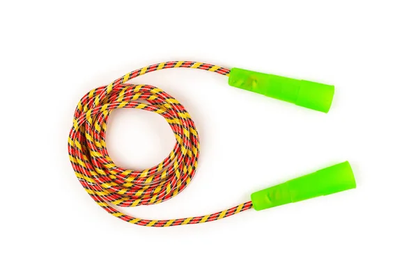 Beyaz arka planda ip atla. Üst görünüm. 