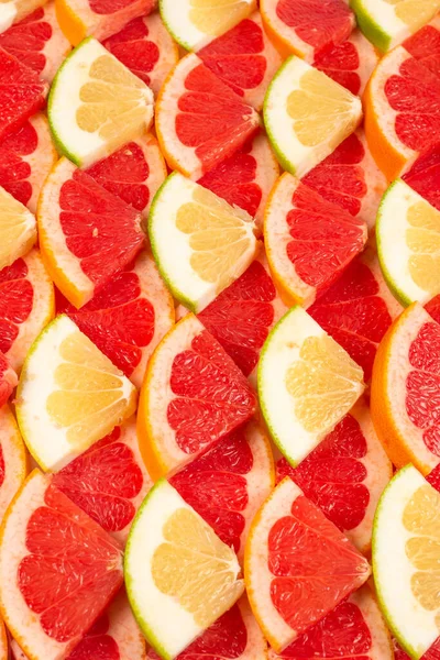 Pomelo Und Grapefruit Saftige Scheiben Hintergrund — Stockfoto