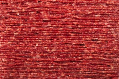 Beyaz arka planda kesilmiş et. Üst görünüm.