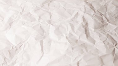 Buruşmuş beyaz kağıt arka plan. Üst görünüm. 