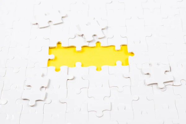 White Puzzle Background Top View — Stock Photo, Image