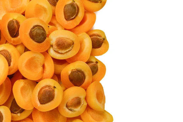 Érett Lédús Narancs Sárgabarack Szeletek Gyümölcs Háttér — Stock Fotó
