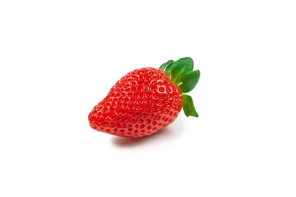 Strawberry Fresh Berries Macro Isolated White — Stock Photo, Image