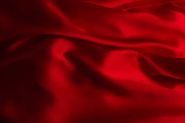 Κόκκινο Μετάξι Σατέν Υφή Ύφασμα Πολυτελείας Μπορεί Χρησιμοποιηθεί Αφηρημένο Φόντο — Φωτογραφία Αρχείου