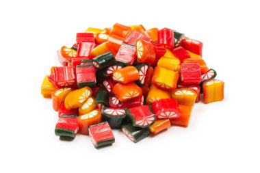 Citrus renkli şekerler. Jöleli şekerler, üst manzara.. 