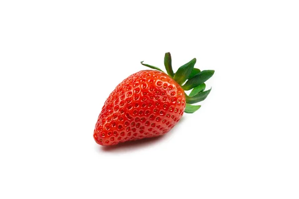 Erdbeere Frische Beeren Isoliert Auf Weiß — Stockfoto