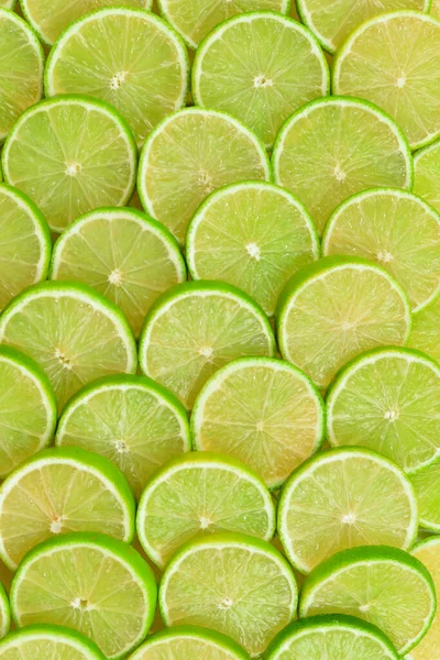 Tranches Lime Fraîches Comme Fond — Photo