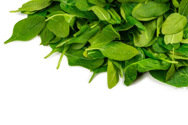 Fresh Spinach Leaves Background Top View — Stock Photo, Image