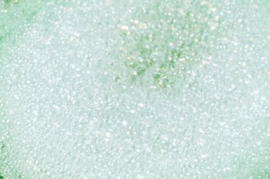 Yeşil köpük arka plan, üst manzara. Boşluğu kopyala. 