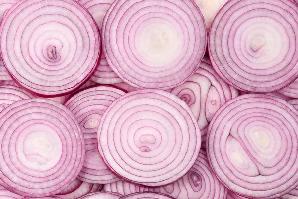 Onion Slices Background Top View Stock Image
