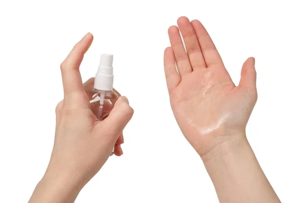 Handdesinfectie Geïsoleerd Witte Achtergrond — Stockfoto