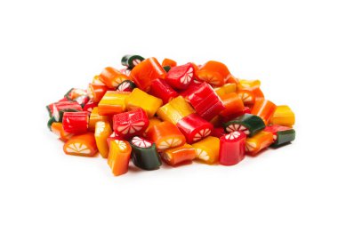 Citrus renkli şekerler. Jöleli şekerler, üst manzara.. 