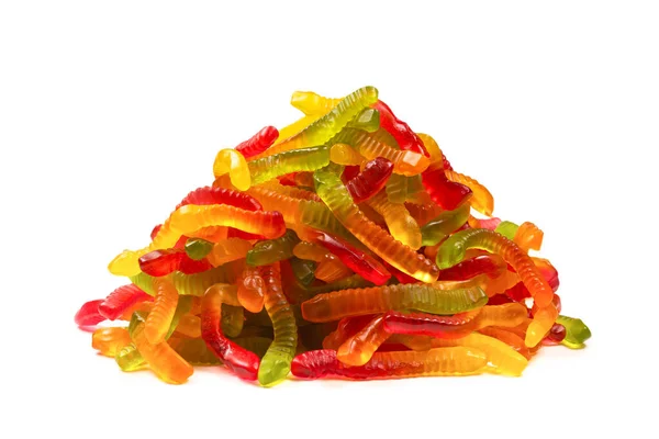 Juicy Colorful Jelly Sweets Gummy Candies Snakes — Stock Photo, Image