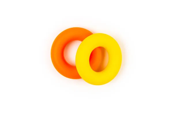 Espansore Giallo Arancione Isolato Sfondo Bianco Vista Dall Alto — Foto Stock