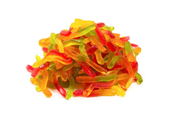 Juicy Colorful Jelly Sweets Gummy Candies Snakes — Stock Photo, Image