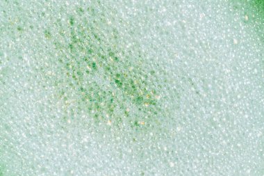 Yeşil köpük arka plan, üst manzara. Boşluğu kopyala. 