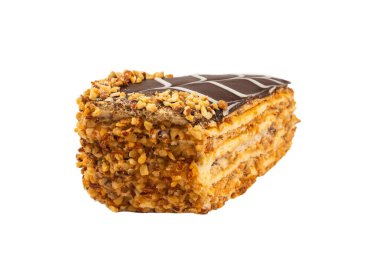 Beyaz üzerine izole edilmiş leziz pastalar. Üst görünüm. 