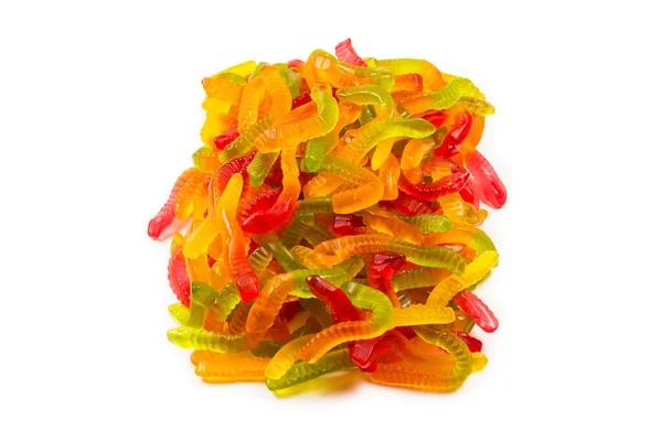 Juicy Colorful Jelly Sweets Gummy Candies Snakes — Stock Photo, Image