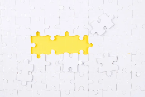 White Puzzle Background Top View — Stock Photo, Image