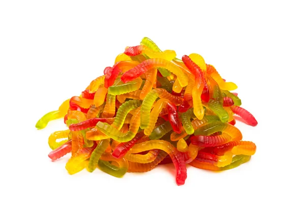 Juicy Colorful Jelly Sweets Gummy Candies Snakes — Stock Photo, Image