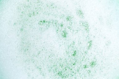 Yeşil köpük arka plan, üst manzara. Boşluğu kopyala. 