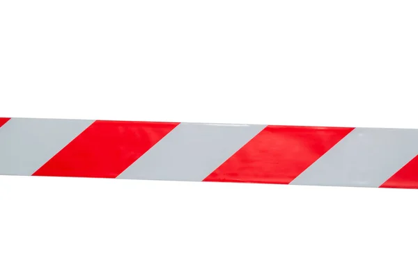 Red White Safety Line Isolated White Background — Stock Photo, Image