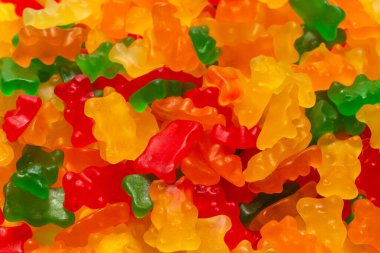 Jöle gibi kokan eşofmanlar arka planda. Üst görünüm.