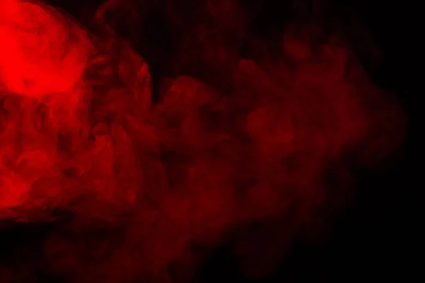 Vapor Rojo Sobre Fondo Negro Copiar Espacio — Foto de Stock